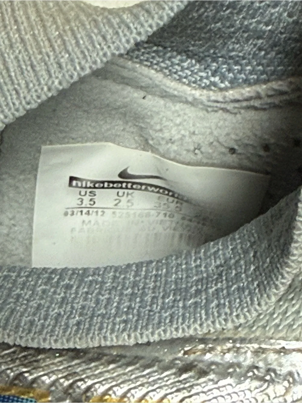 Nike girls  Silver Iridescent High-Top Athletic Shoes